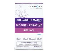 Granions Complément alimentaire Collagène marin Rétinol Biotine Kératine Zinc 60 comprimés