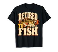 Retiré pour pêcher à l'achigan T-Shirt