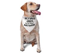 Retired 2023 Not My Problem Anymore Chien Bandanas Écharpe pour Animaux de Compagnie Triangle Bavoir Garçon Fille Foulard réglable Accessoires pour Petit Moyen Grand Chiot