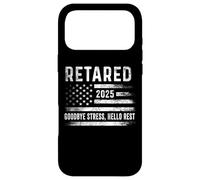 Retired 2025 Goodbye Stress Hello Rest Retirement Men Women Coque pour iPhone 17 Pro Max