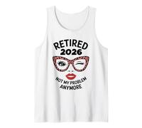 Retired 2026 Not My Problem Anymore Imprimé Léopard Retraite Débardeur