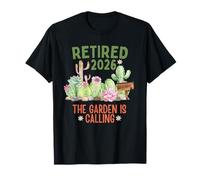 Retired 2026 The Garden is Calling Funny Cactus Lovers T-Shirt