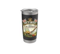 Retired abd Play Croquet de jeu de pelouse de joueur de Gobelet isotherme en acier inoxydable double paroi