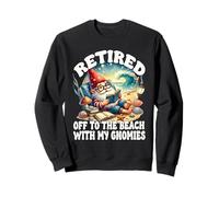 Retired Beach Gnome For Teacher Summer Retirement Saying Sweatshirt