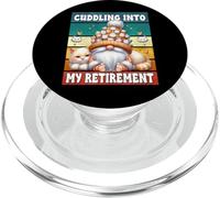 Retired Dad Gnome Cat Grandpa Is Cuddling Into My Retirement PopSockets PopGrip pour MagSafe