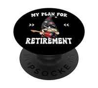 Retired Dad GNOME for Rockstar My Retirement Plan Guitar PopSockets PopGrip Adhésif