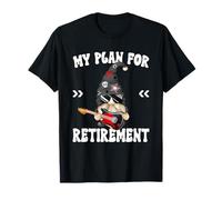 Retired Dad GNOME for Rockstar My Retirement Plan Guitar T-Shirt