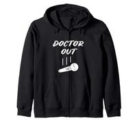 Retired Doctor Out Retirement Gift Mic Drop Retraitant Veteran Sweat à Capuche