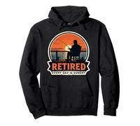 Retired Every Day Is Sunday Funny Fishing Fisher Fishererman Sweat à Capuche