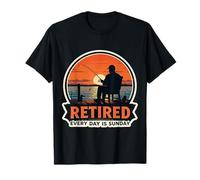 Retired Every Day Is Sunday Funny Fishing Fisher Fishererman T-Shirt
