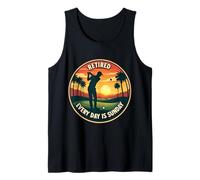 Retired Every Day Is Sunday Golfeur Lover Golf Retirement Fun Débardeur