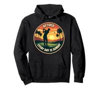 Retired Every Day Is Sunday Golfeur Lover Golf Retirement Fun Sweat à Capuche