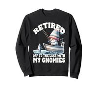 Retired Gnome Dad For Fishing Lovers With Retirement Saying Sweatshirt