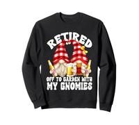 Retired Gnomes for Women and Men Funny Retirement Couple Sweatshirt