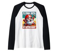 Retired Grandpa Love Football Dad Flying Into My Retirement Manche Raglan