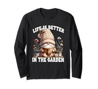 Retired Life is Better in The Garden GNOME for Book Lover Manche Longue