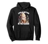 Retired Life is Better in The Garden GNOME for Book Lover Sweat à Capuche