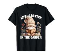 Retired Life is Better in The Garden GNOME for Book Lover T-Shirt