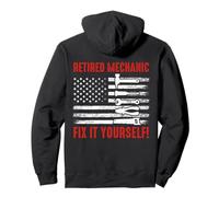 Retired Mechanic 2025 Fix It Yourself Drapeau américain Sweat à Capuche