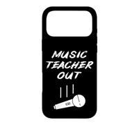 Retired Music Teacher Out Retirement Mic Drop of Year Coque pour iPhone 17 Pro Max