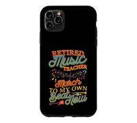 Retired Music Teacher Retirement Music Educator Humour Coque pour iPhone 11 Pro Max