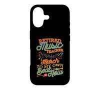 Retired Music Teacher Retirement Music Educator Humour Coque pour iPhone 17