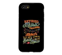 Retired Music Teacher Retirement Music Educator Humour Coque pour iPhone SE (2020) / 7/8