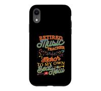 Retired Music Teacher Retirement Music Educator Humour Coque pour iPhone XR
