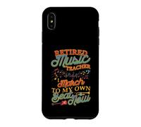 Retired Music Teacher Retirement Music Educator Humour Coque pour iPhone XS Max