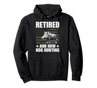 Retired Now Wild Hog Hunting Wild Sanglier Hunter Sanglier Saison Sweat à Capuche