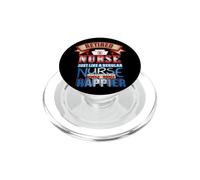 Retired Nurse Just Like Regular Nurse Only Way Happier PopSockets PopGrip pour MagSafe
