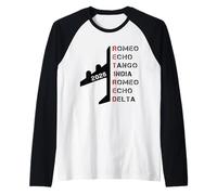 Retired Pilot 2026 Alphabet phonétique Cadeau de Retraite Manche Raglan
