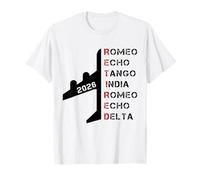 Retired Pilot 2026 Alphabet phonétique Cadeau de Retraite T-Shirt