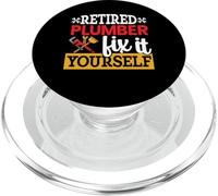 Retired Plumber Fix It Yourself PopSockets PopGrip pour MagSafe