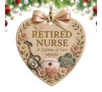 Retired Profession Décoration de Noël | Souvenir en forme de cœur | Festive