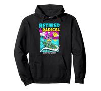 Retired Radical Squelette Surfer Pêche Pop Art Sweat à Capuche