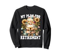 Retired Sunflower GNOME for Women and Men Funny Retirement Sweatshirt