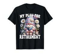 Retired Teacher GNOME Reading A Book Funny Retirement Plan T-Shirt Graphique avec Valeur
