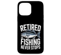 Retired The Fishing Never Stops Pêcheur Coque pour iPhone 13 Pro Max