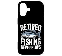 Retired The Fishing Never Stops Pêcheur Coque pour iPhone 17