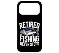 Retired The Fishing Never Stops Pêcheur Coque pour iPhone 17 Pro Max