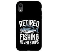 Retired The Fishing Never Stops Pêcheur Coque pour iPhone XR