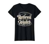 Retired to The Water Fly Fishing Retirement Angler T-Shirt Graphique avec Valeur