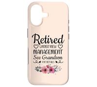 Retired Under New Management Grandson Funny Grandma Grandpa Coque pour iPhone 17