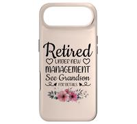 Retired Under New Management Grandson Funny Grandma Grandpa Coque pour iPhone Air