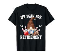 Retirement Bowling GNOME Dad for Men Retired Grandpa Life T-Shirt