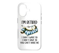 Retirement Cat Coffee Not My Problem Im Retired Dont Have to Coque pour iPhone 17