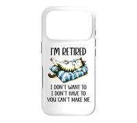 Retirement Cat Coffee Not My Problem Im Retired Dont Have to Coque pour iPhone 17 Pro