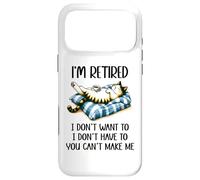 Retirement Cat Coffee Not My Problem Im Retired Dont Have to Coque pour iPhone 17 Pro Max