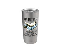 Retirement Cat Coffee Not My Problem Im Retired Dont Have To Gobelet isotherme en acier inoxydable double paroi